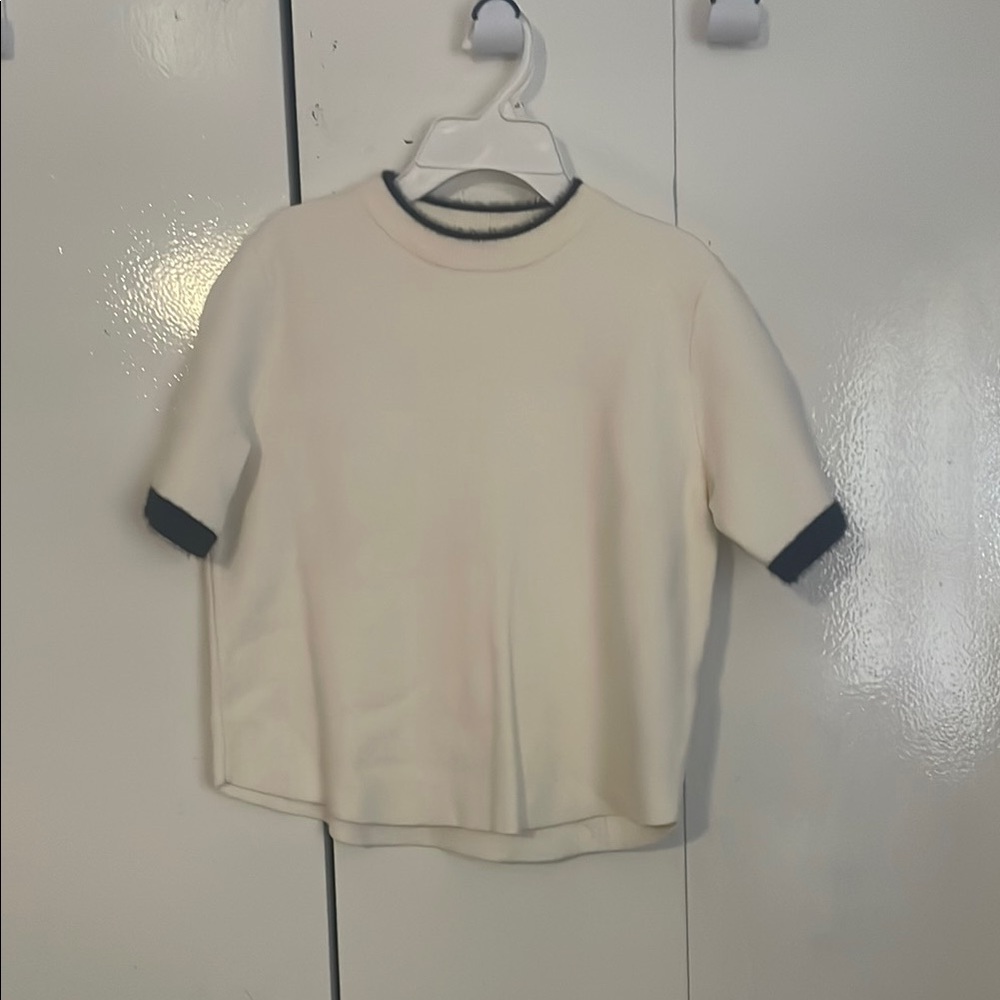 Kids Cream and Black Trim Shirt